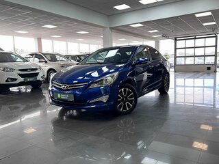 2015 Hyundai Solaris I Рестайлинг, синий, 890000 рублей, вид 1