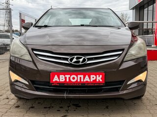2016 Hyundai Solaris I Рестайлинг, коричневый, 579000 рублей, вид 2