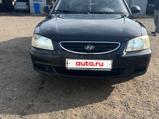 2007 Hyundai Accent ТагАЗ II, чёрный, 310000 рублей, вид 2