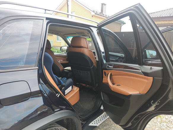 2009 BMW X5 30d II (E70), синий, 1700000 рублей - вид 12