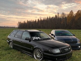 1992 Audi 100 IV (C4), синий, 500000 рублей, вид 3