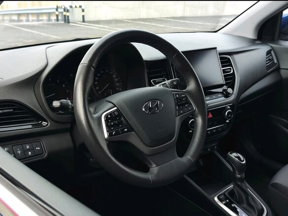 2022 Hyundai Solaris II Рестайлинг, синий - вид 7