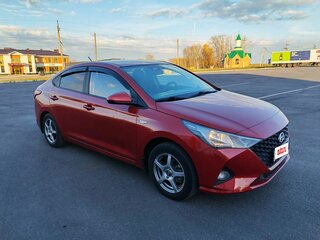 2021 Hyundai Solaris II Рестайлинг, красный, 1145000 рублей, вид 3