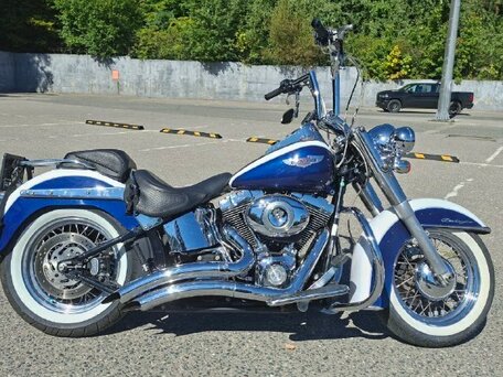 2006 Harley-Davidson Softail Deluxe, синий, 950000 рублей, вид 5