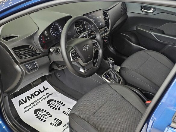 2021 Hyundai Solaris II Рестайлинг, синий, 1889000 рублей - вид 10