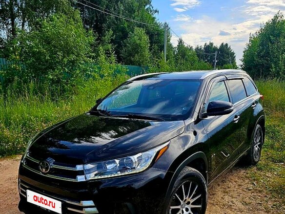 2018 Toyota Highlander III (XU50) Рестайлинг, чёрный, 3700000 рублей