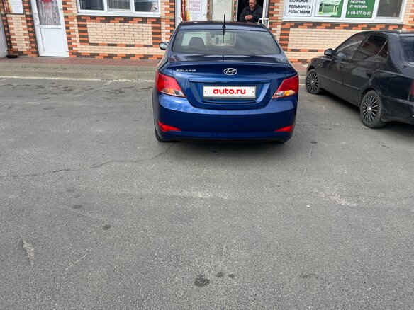 2016 Hyundai Solaris I Рестайлинг, синий - вид 1