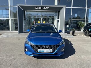 2021 Hyundai Solaris II Рестайлинг, синий, 1425000 рублей, вид 2