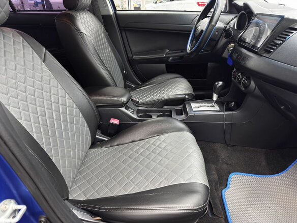 2012 Mitsubishi Lancer X Рестайлинг, синий, 700000 рублей - вид 6