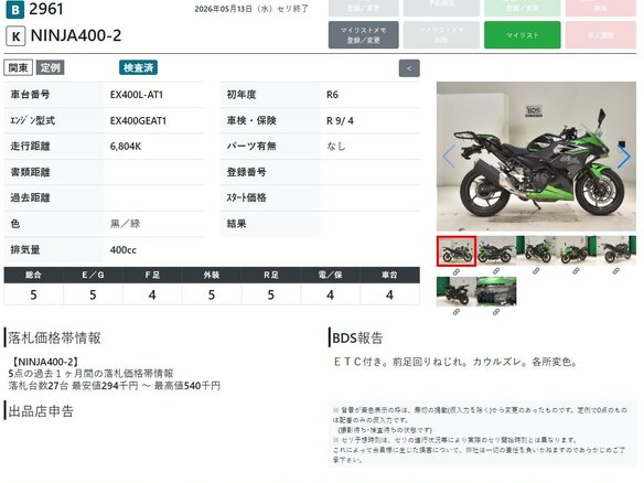 2024 Kawasaki Ninja 400, чёрный, 677000 рублей - вид 10