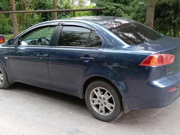 2008 Mitsubishi Lancer X, синий, 570000 рублей - вид 1