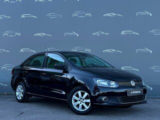 2012 Volkswagen Polo V, чёрный, 741500 рублей, вид 3