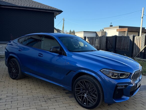 2020 BMW X6 30d III (G06), синий, 8690000 рублей - вид 3