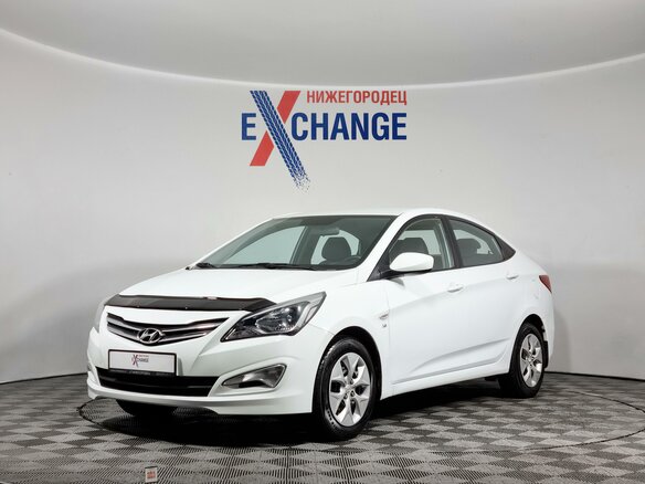 2014 Hyundai Solaris I Рестайлинг, белый, 1130000 рублей