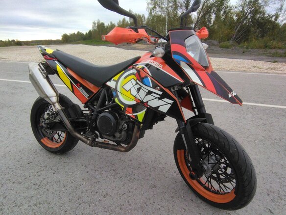 2008 KTM 690 SM, оранжевый - вид 2