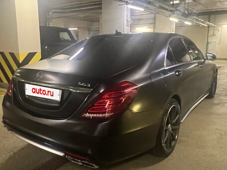 2016 Mercedes-Benz S-Класс AMG 63 AMG Long III (W222, C217), чёрный, вид 3