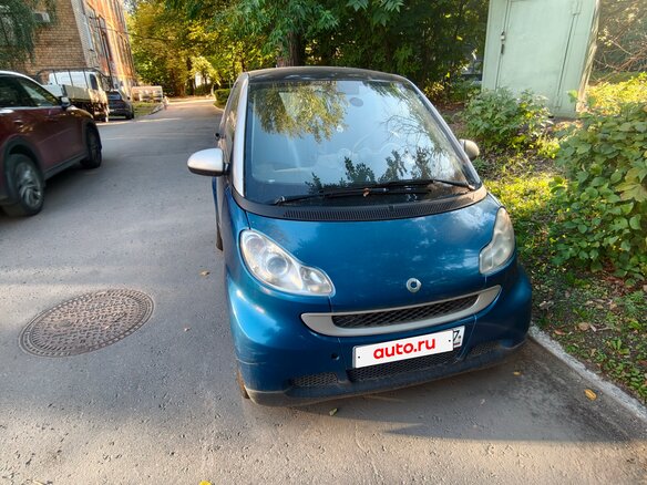 2008 Smart Fortwo II, синий, 550000 рублей