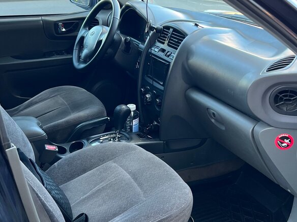 2004 Hyundai Santa Fe I, синий, 450000 рублей - вид 14