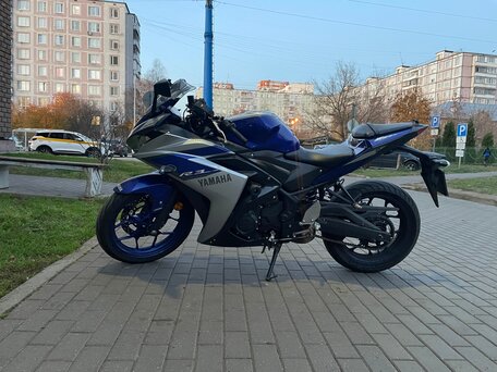 2015 Yamaha YZF-R3, синий, 400000 рублей, вид 2