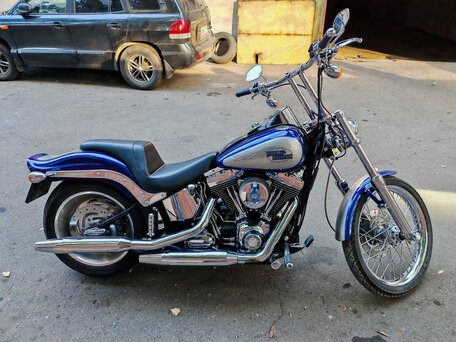 2007 Harley-Davidson Softail Custom, синий, 1100000 рублей, вид 1