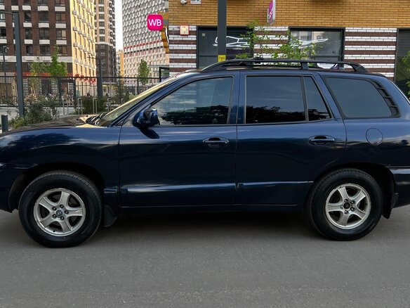 2004 Hyundai Santa Fe I, синий, 450000 рублей - вид 7