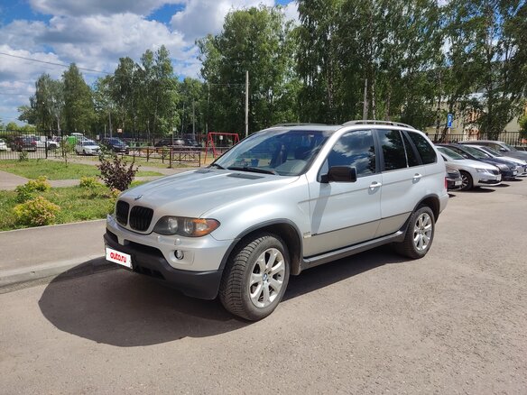 2005 BMW X5 3.0i I (E53) Рестайлинг, серебристый
