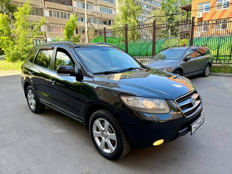 2008 Hyundai Santa Fe II, чёрный, 875000 рублей, вид 3
