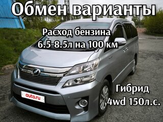 2012 Toyota Vellfire I, серый, 2747000 рублей, вид 1