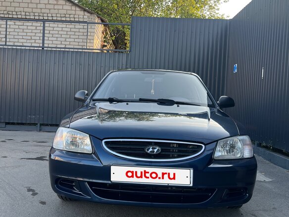 2010 Hyundai Accent ТагАЗ II, синий, 395000 рублей - вид 1