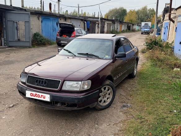 1992 Audi 100 IV (C4), красный, 140000 рублей