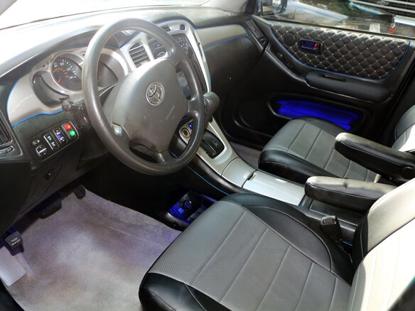 2005 Toyota Highlander I (XU20) Рестайлинг, синий, 1200000 рублей - вид 13