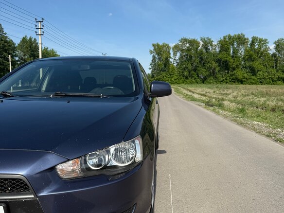 2007 Mitsubishi Lancer X, синий - вид 3