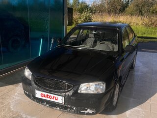 2005 Hyundai Accent ТагАЗ II, чёрный, 199999 рублей, вид 1