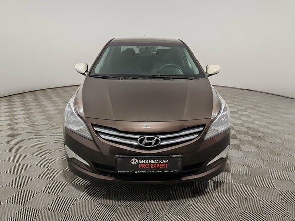 2014 Hyundai Solaris I Рестайлинг, коричневый, 849000 рублей - вид 1