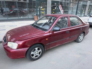 2003 Hyundai Accent ТагАЗ II, красный, 215000 рублей, вид 3