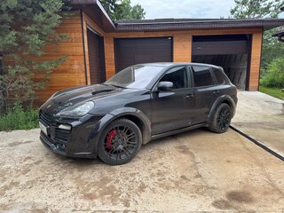 2008 Porsche Cayenne Turbo I Рестайлинг (957), чёрный, 1200000 рублей, вид 2