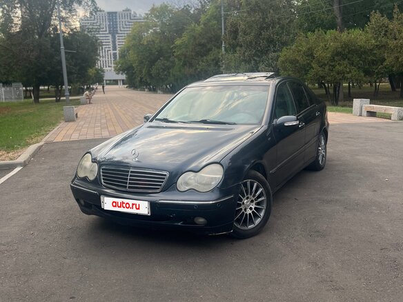 2002 Mercedes-Benz C-Класс 180 II (W203), чёрный