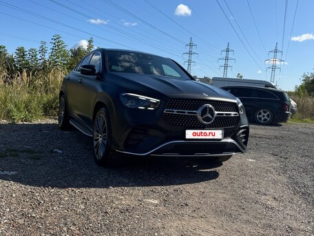 2023 Mercedes-Benz GLE Coupe 450 d II (C167) Рестайлинг, чёрный, вид 3