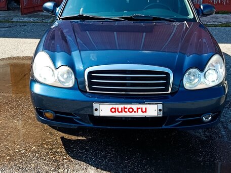 2006 Hyundai Sonata ТагАЗ IV (EF) Рестайлинг, синий, 450000 рублей, вид 2