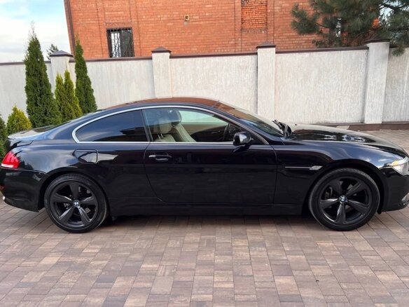 2008 BMW 6 серии 630i II (E63/E64) Рестайлинг, чёрный, 1190000 рублей - вид 2