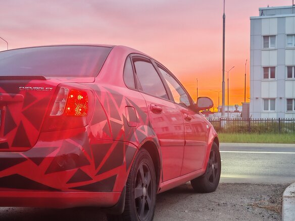 2007 Chevrolet Lacetti I, красный, 365000 рублей - вид 8