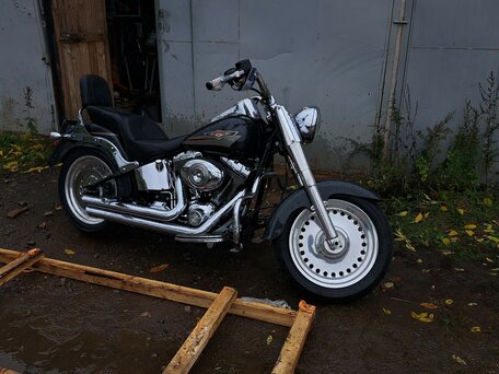 2007 Harley-Davidson Fat Boy, чёрный, 1200000 рублей, вид 1