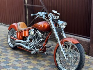 2009 Harley-Davidson Softail Custom, оранжевый, 1150000 рублей, вид 4