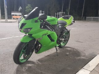 2007 Kawasaki ZX-6 Ninja, зелёный, 480000 рублей, вид 1