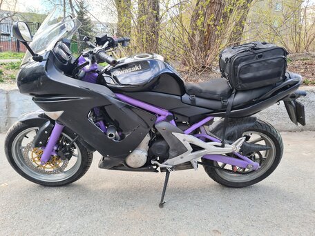 2006 Kawasaki ER-6F (Ninja 650R), чёрный, 410000 рублей, вид 2