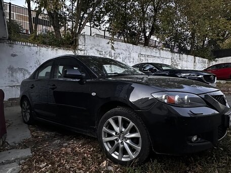 2008 Mazda 3 4-speed I (BK) Рестайлинг, чёрный, 530000 рублей, вид 1