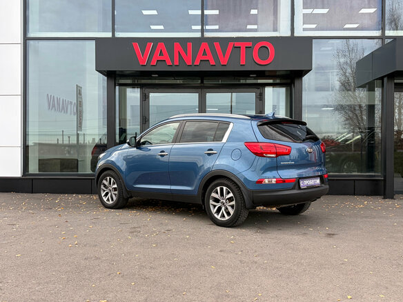 2014 Kia Sportage III Рестайлинг, синий, 1320000 рублей - вид 6