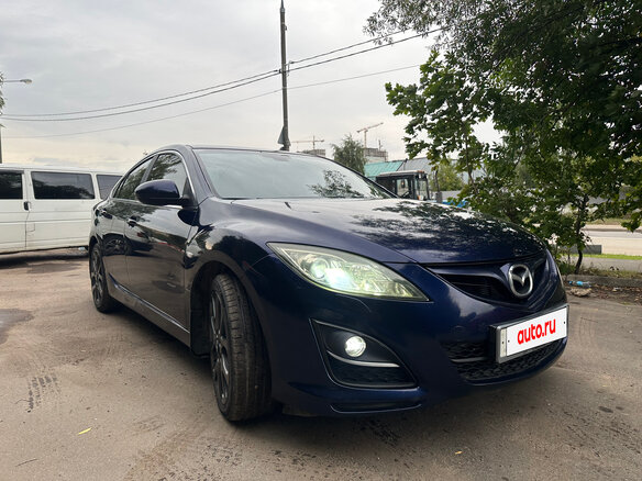 2010 Mazda 6 II (GH) Рестайлинг, синий, 840000 рублей - вид 1