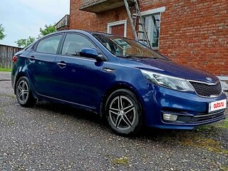 2016 Kia Rio III Рестайлинг, синий, 860000 рублей, вид 2