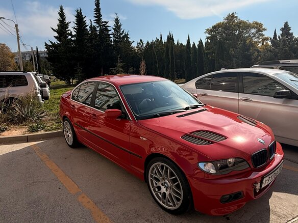 2002 BMW 3 серии 320i IV (E46) Рестайлинг, красный, 900000 рублей - вид 6